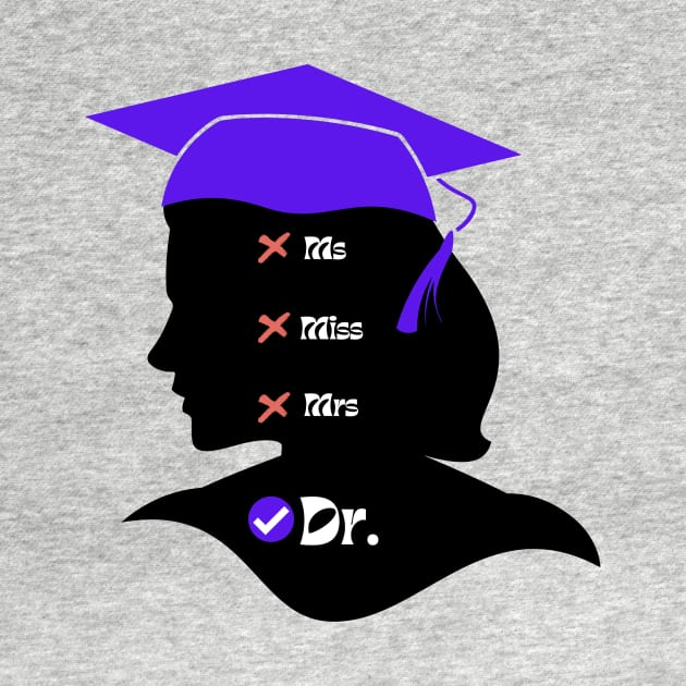 Purple Graduation Miss Ms Mrs Dr for a New Graduate by ArtcoZen